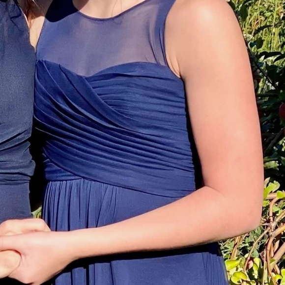 Navy Blue Jr. Bridesmaids Dress: David’s Bridal, size girls 14 - Picture 2 of 6